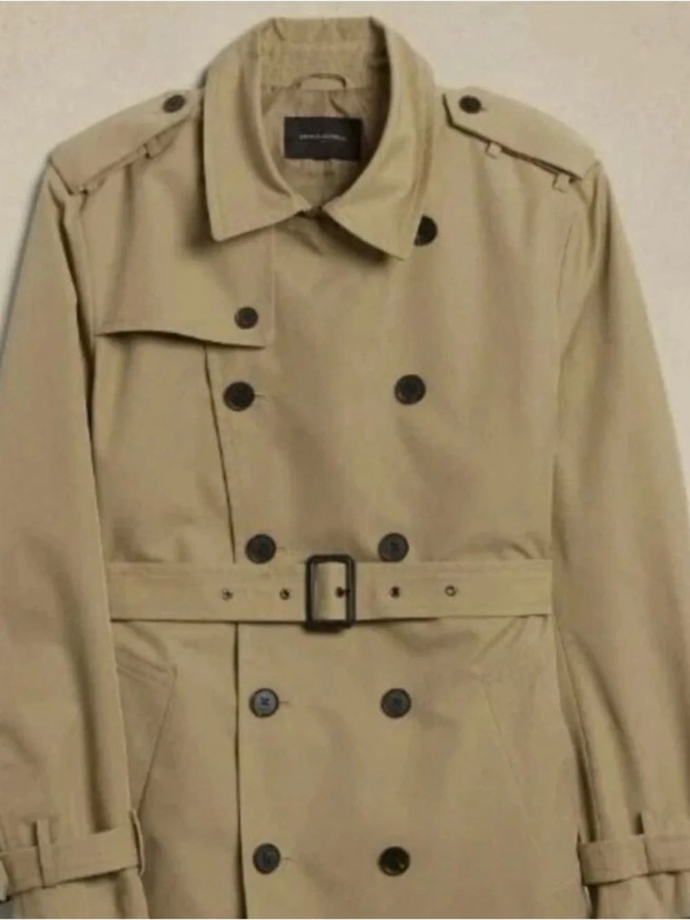 Banana Republic Factory Black Trench Coat - Picture 4 of 6